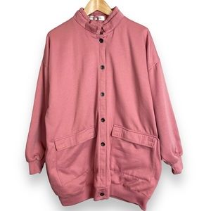 Vintage Gottschalks Jacket Button-Up Pink Slouchy Flaws‎ Women Size XL Pockets